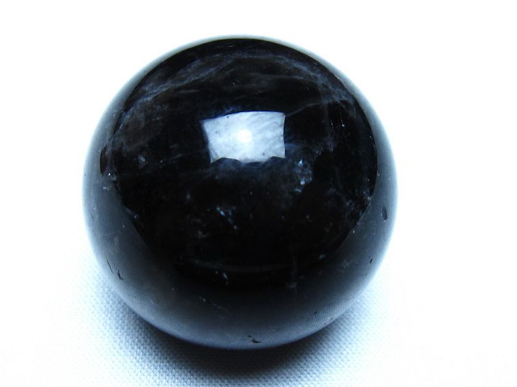 黒水晶 モリオン 丸玉 35mm スフィア 置物 原石 141-7412[sold out]