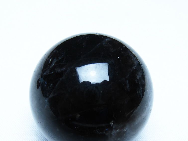 黒水晶 モリオン 丸玉 35mm スフィア 置物 原石 141-7414 【sold out】