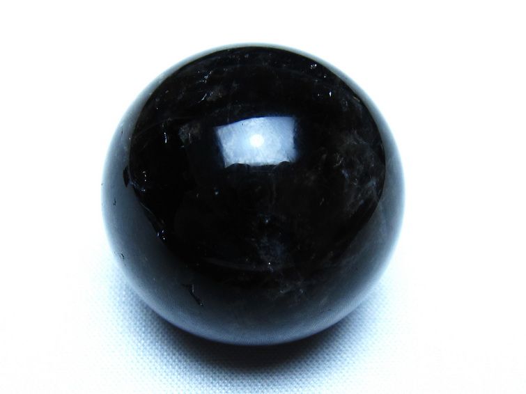 黒水晶 モリオン 丸玉 35mm スフィア 置物 原石 141-7418[sold out]