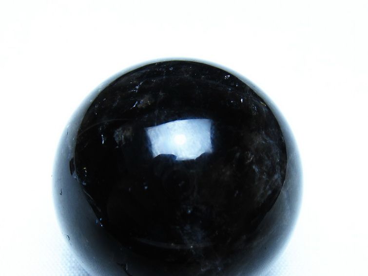 黒水晶 モリオン 丸玉 35mm スフィア 置物 原石 141-7418[sold out]
