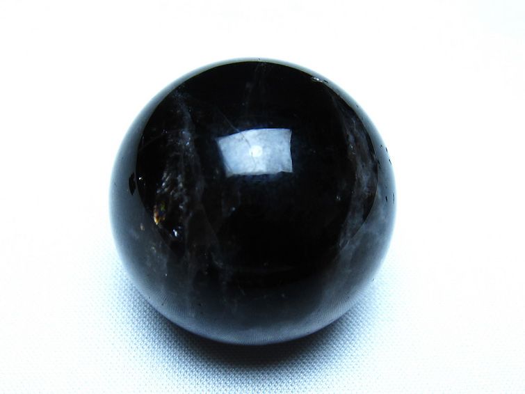 黒水晶 モリオン 丸玉 35mm スフィア 置物 原石 141-7420[sold out]