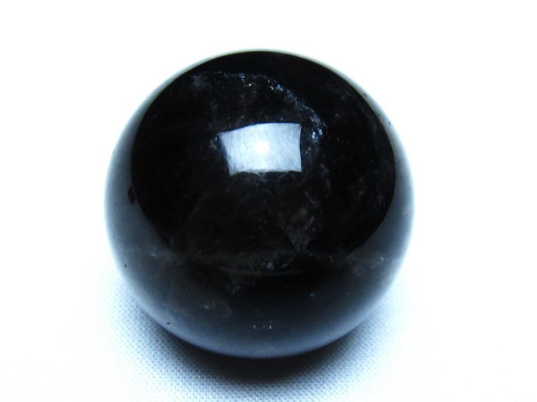 黒水晶 モリオン 丸玉 35mm スフィア 置物 原石 141-7421[sold out]