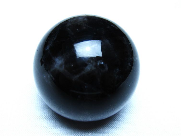 黒水晶 モリオン 丸玉 36mm スフィア 置物 原石 141-7423 [sold out]