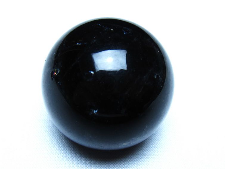 黒水晶 モリオン 丸玉 36mm スフィア 置物 原石 141-7424 [sold out]