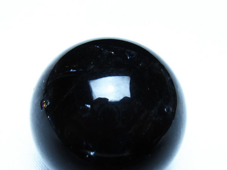 黒水晶 モリオン 丸玉 36mm スフィア 置物 原石 141-7424 [sold out]