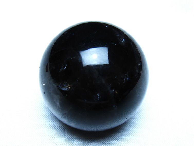黒水晶 モリオン 丸玉 36mm スフィア 置物 原石 141-7427 [sold out]