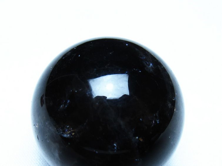 黒水晶 モリオン 丸玉 36mm スフィア 置物 原石 141-7427 [sold out]