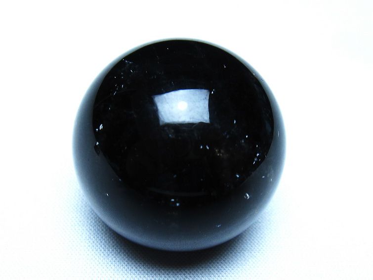 黒水晶 モリオン 丸玉 36mm スフィア 置物 原石 141-7433 [sold out]