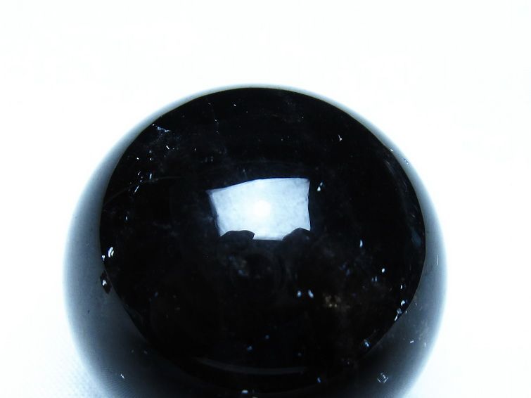 黒水晶 モリオン 丸玉 36mm スフィア 置物 原石 141-7433 [sold out]