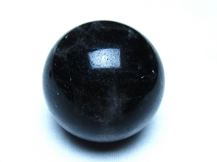 黒水晶 モリオン 丸玉 42mm スフィア 置物 原石 141-7437 [sold out]