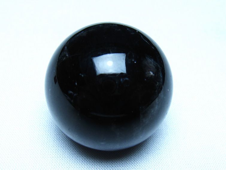 黒水晶 モリオン 丸玉 36mm スフィア 置物 原石 141-7439