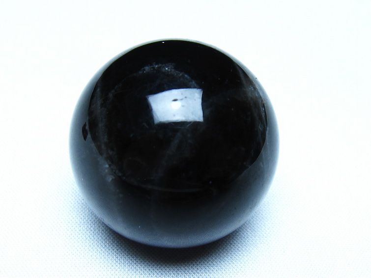 黒水晶 モリオン 丸玉 36mm スフィア 置物 原石 141-7442