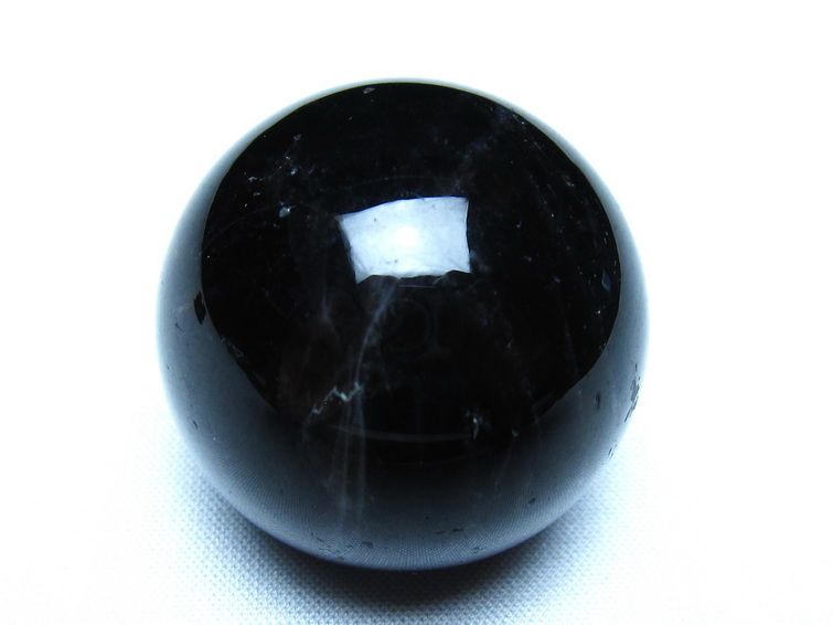 黒水晶 モリオン 丸玉 36mm スフィア 置物 原石 141-7444