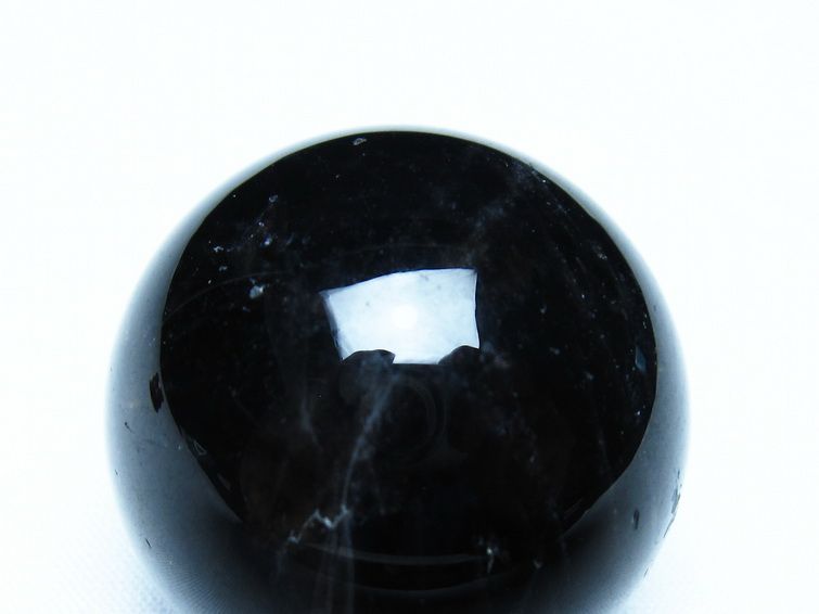 黒水晶 モリオン 丸玉 36mm スフィア 置物 原石 141-7444