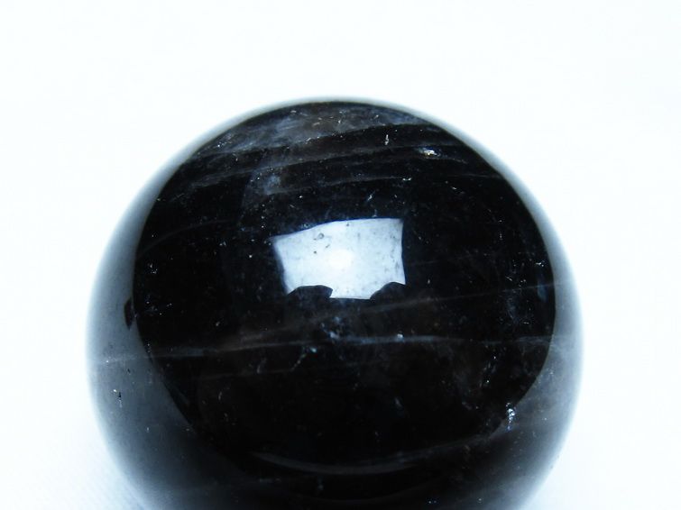 黒水晶 モリオン 丸玉 36mm スフィア 置物 原石 141-7447