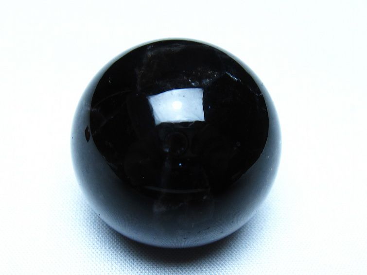 黒水晶 モリオン 丸玉 36mm スフィア 置物 原石 141-7448 【sold out】
