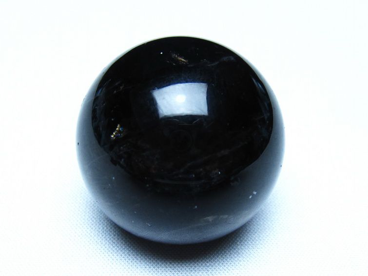 黒水晶 モリオン 丸玉 36mm スフィア 置物 原石 141-7451