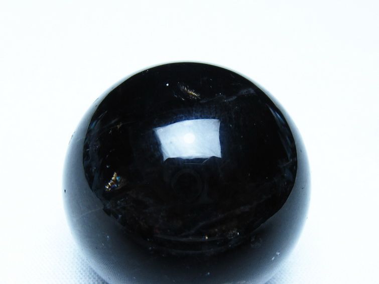 黒水晶 モリオン 丸玉 36mm スフィア 置物 原石 141-7451