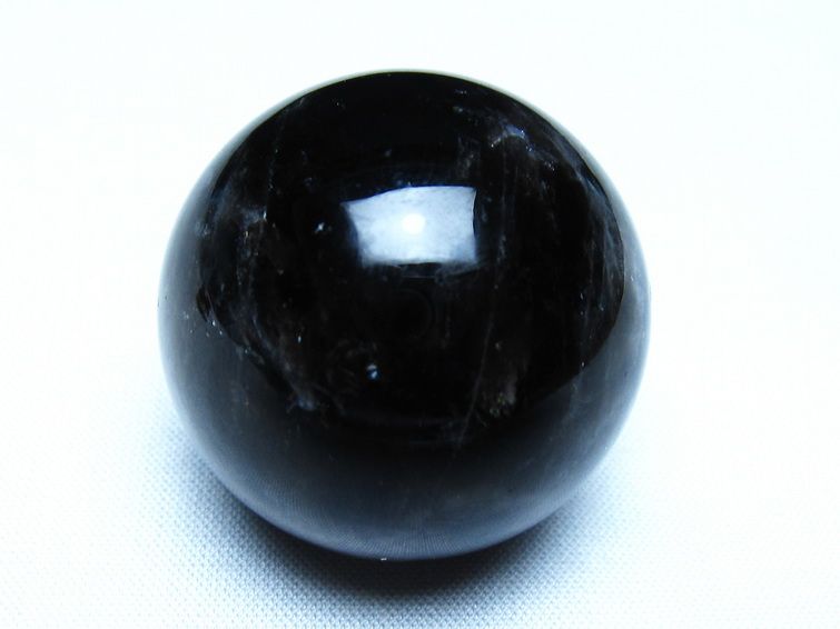 黒水晶 モリオン 丸玉 36mm スフィア 置物 原石 141-7453