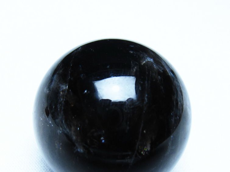 黒水晶 モリオン 丸玉 36mm スフィア 置物 原石 141-7453