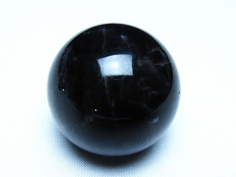 黒水晶 モリオン 丸玉 36mm スフィア 置物 原石 141-7454 【sold out】