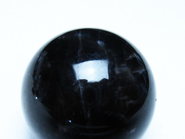 黒水晶 モリオン 丸玉 36mm スフィア 置物 原石 141-7454 【sold out】