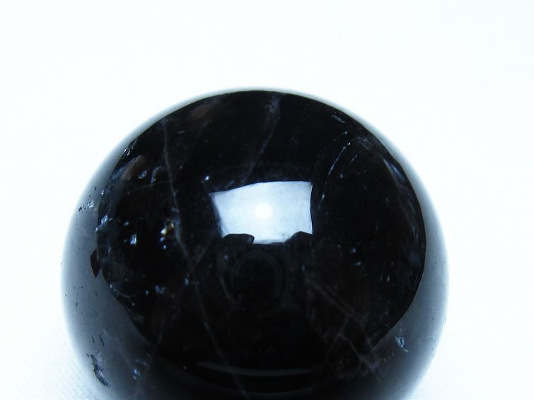 黒水晶 モリオン 丸玉 36mm スフィア 置物 原石 141-7455