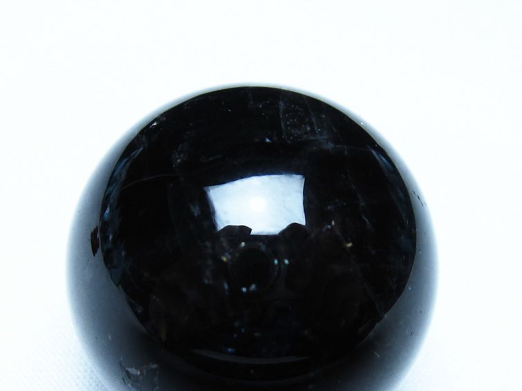 黒水晶 モリオン 丸玉 36mm スフィア 置物 原石 141-7457