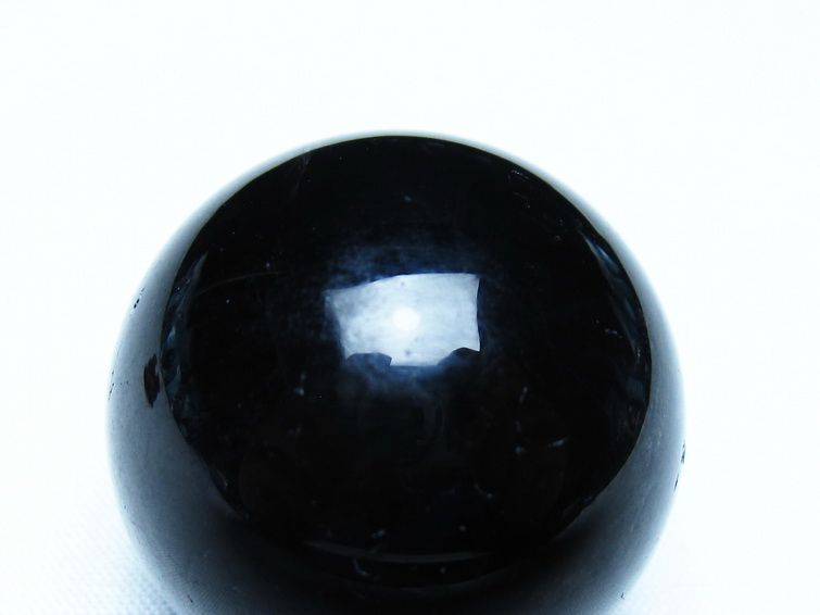 黒水晶 モリオン 丸玉 35mm スフィア 置物 原石 141-7461
