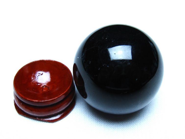 モリオン 丸玉 黒水晶 丸玉 35mm スフィア 置物 原石 141-7470 [sold out]