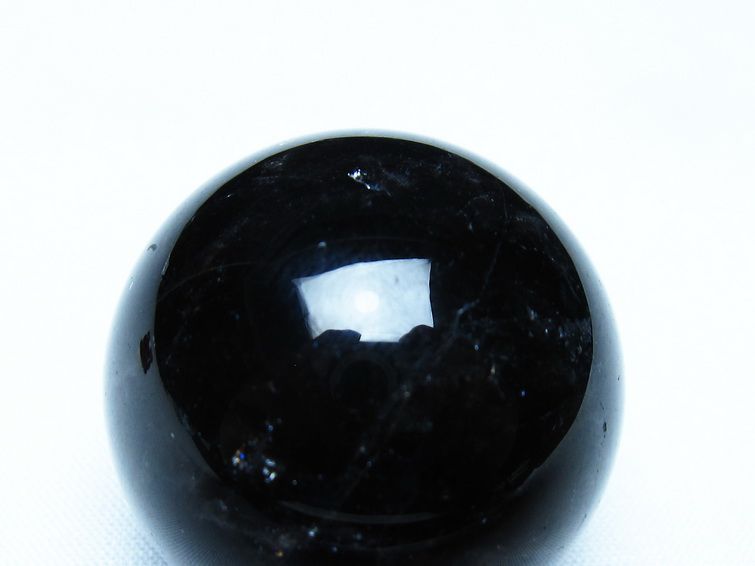 モリオン 丸玉 黒水晶 丸玉 34mm スフィア 置物 原石 141-7496