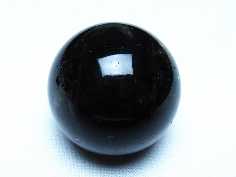 モリオン 丸玉 黒水晶 丸玉 34mm スフィア 置物 原石 141-7498 【sold out】