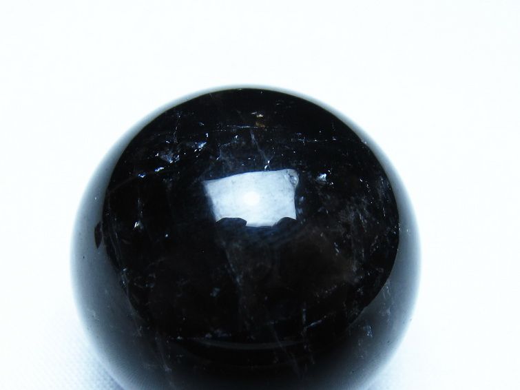 モリオン 丸玉 黒水晶 丸玉 34mm スフィア 置物 原石 141-7499