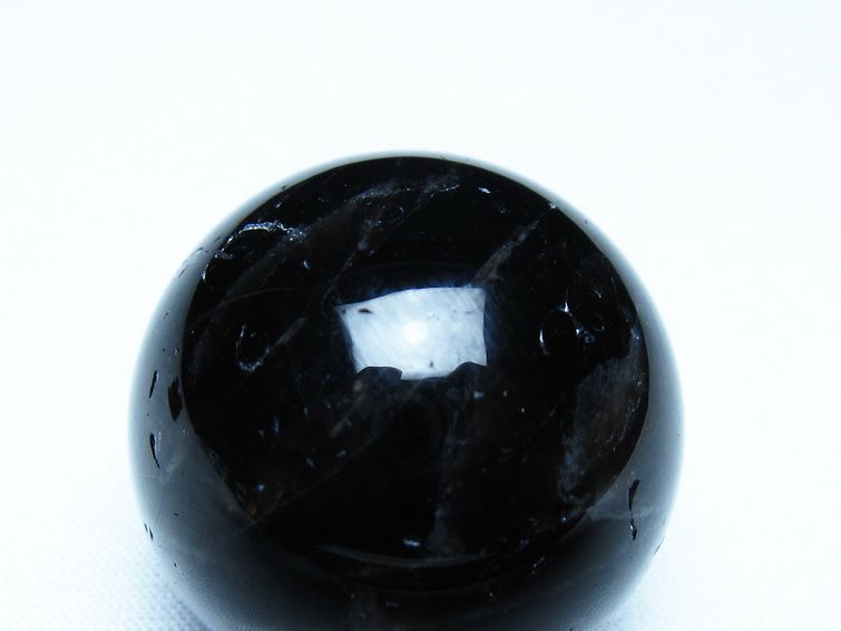 モリオン 丸玉 黒水晶 丸玉 34mm スフィア 置物 原石 141-7500