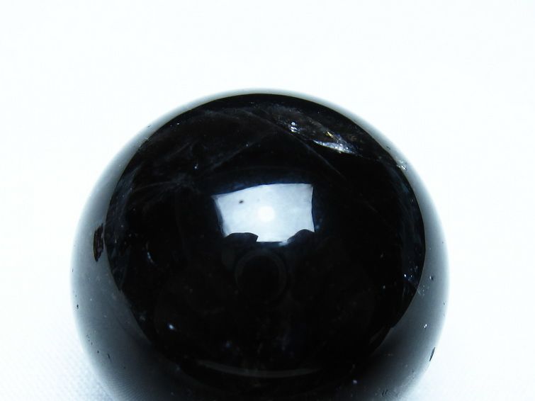 モリオン 丸玉 黒水晶 丸玉 34mm スフィア 置物 原石 141-7510