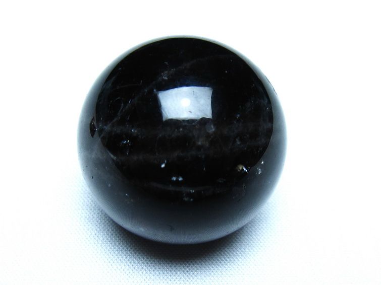 モリオン 丸玉 黒水晶 丸玉 34mm スフィア 置物 原石 141-7511