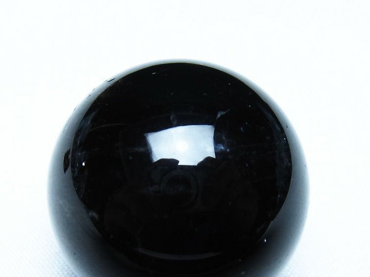 モリオン 丸玉 黒水晶 丸玉 34mm スフィア 置物 原石 141-7512