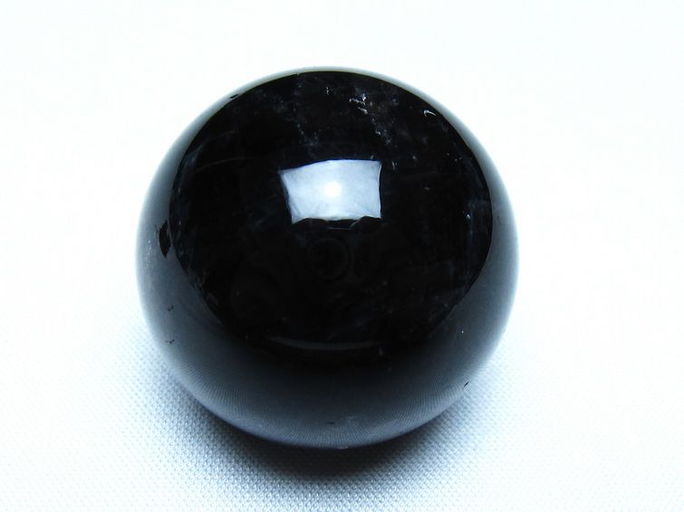 モリオン 丸玉 黒水晶 丸玉 34mm スフィア 置物 原石 141-7514 【sold out】