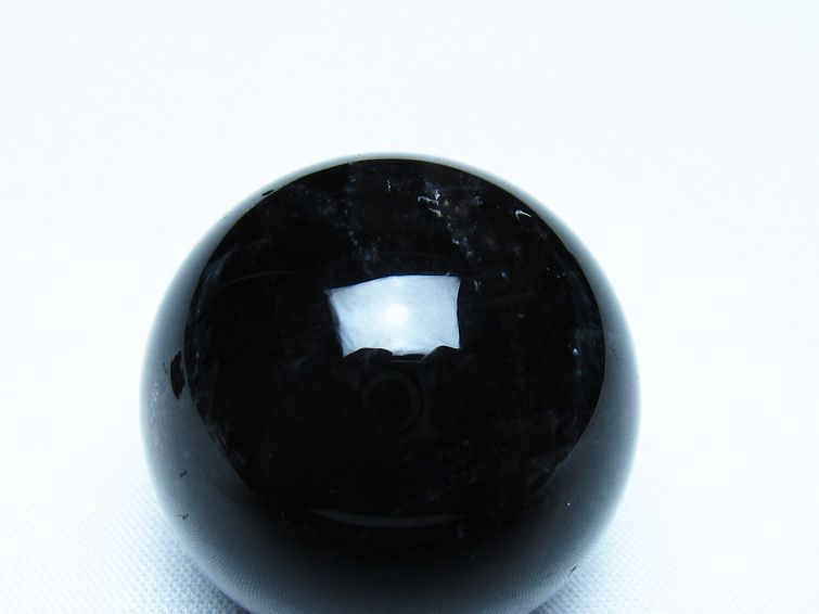 モリオン 丸玉 黒水晶 丸玉 34mm スフィア 置物 原石 141-7514 【sold out】