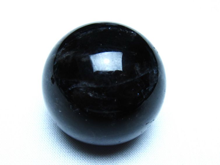 モリオン 丸玉 黒水晶 丸玉 34mm スフィア 置物 原石 141-7521