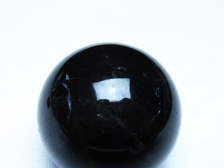 モリオン 丸玉 黒水晶 丸玉 34mm スフィア 置物 原石 141-7522