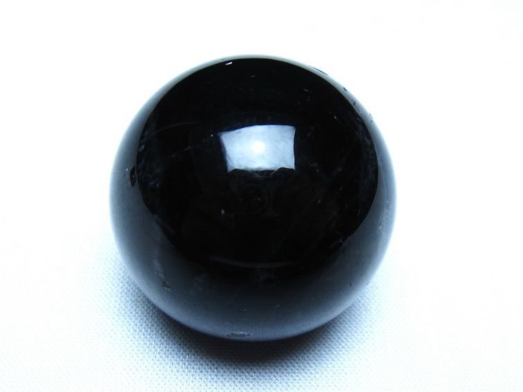 モリオン 丸玉 黒水晶 丸玉 34mm スフィア 置物 原石 141-7523