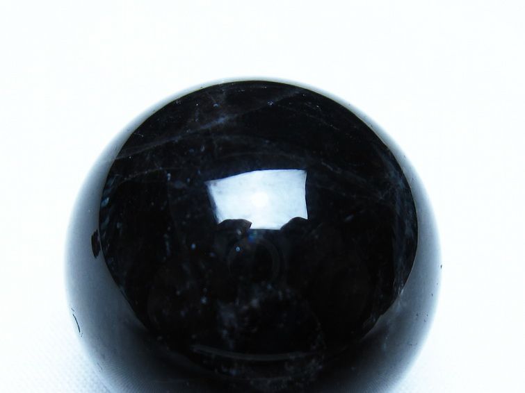 黒水晶 丸玉 モリオン 丸玉 34mm スフィア 置物 原石 141-7525 【sold out】