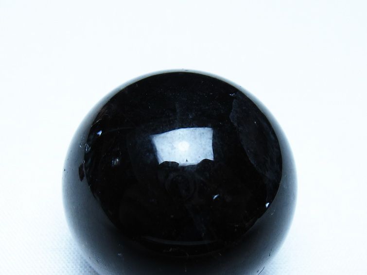 黒水晶 丸玉 モリオン 丸玉 34mm スフィア 置物 原石 141-7526