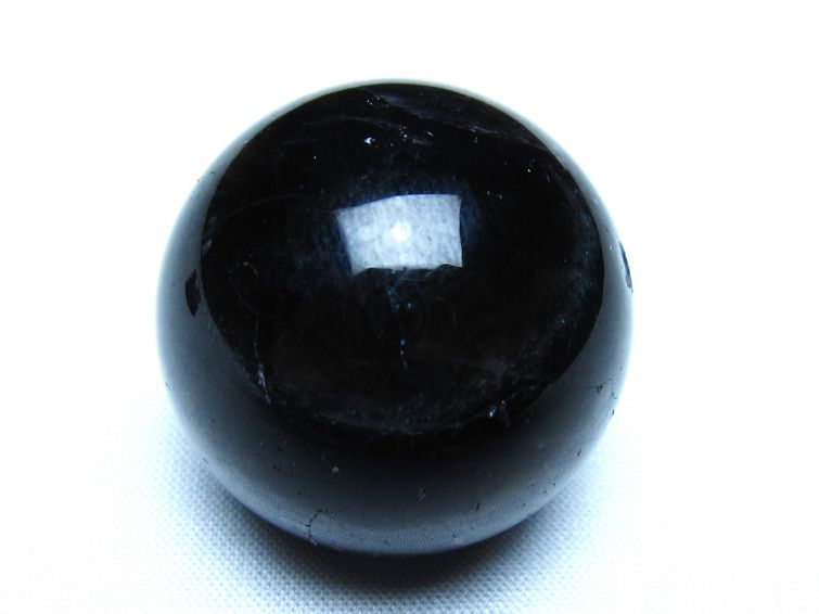 黒水晶 丸玉 モリオン 丸玉 34mm スフィア 置物 原石 141-7530