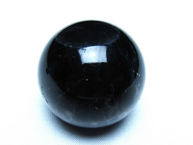 黒水晶 丸玉 モリオン 丸玉 34mm スフィア 置物 原石 141-7531