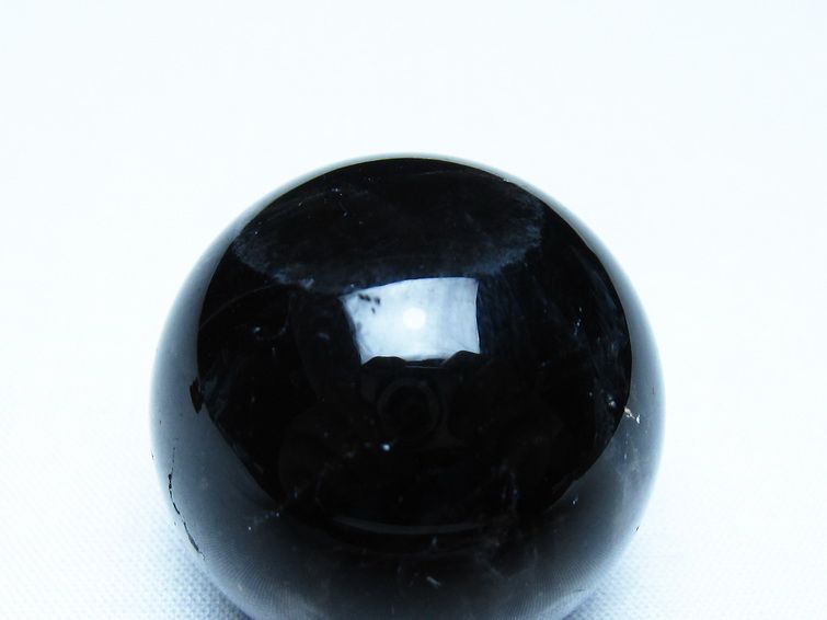 黒水晶 丸玉 モリオン 丸玉 34mm スフィア 置物 原石 141-7531
