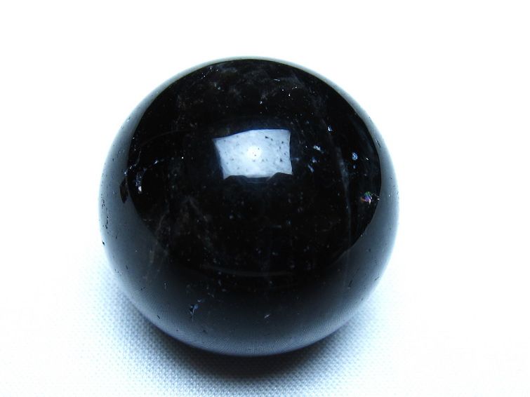 黒水晶 丸玉 モリオン 丸玉 33mm スフィア 置物 原石 141-7533