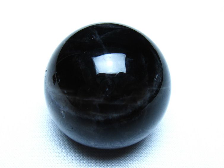 黒水晶 丸玉 モリオン 丸玉 33mm スフィア 置物 原石 141-7535
