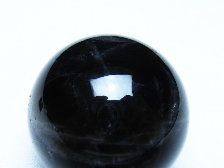 黒水晶 丸玉 モリオン 丸玉 33mm スフィア 置物 原石 141-7535